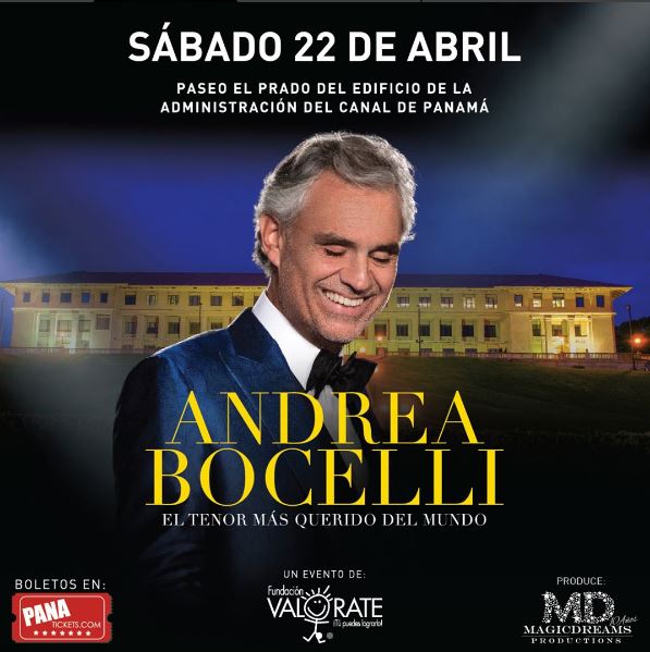 Photo of Andrea Bocelli sorprenderá a Panamá en abril