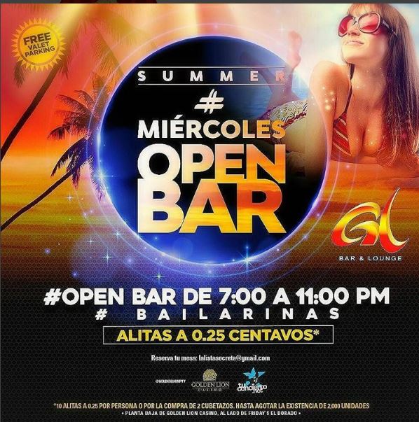 Photo of Esta noche ‘Miércoles Open bar en Golden Lion’