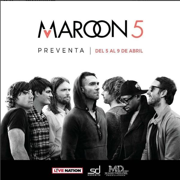 Photo of Hasta hoy Preventa para el concierto de Maroon 5
