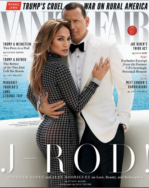 Photo of Jennifer López y Alex Rodríguez en la edición de diciembre de la revista Vanity Fair