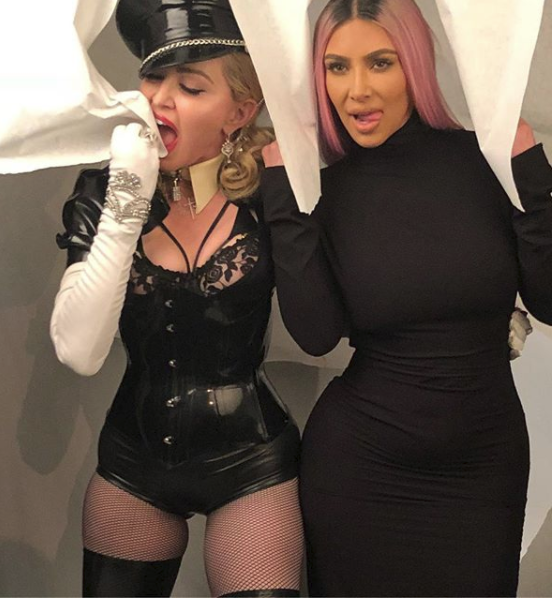 Photo of Madonna y Kim Kardashian juntas