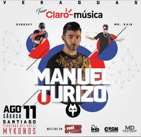 Photo of Manuel Turizo en concierto en Veraguas