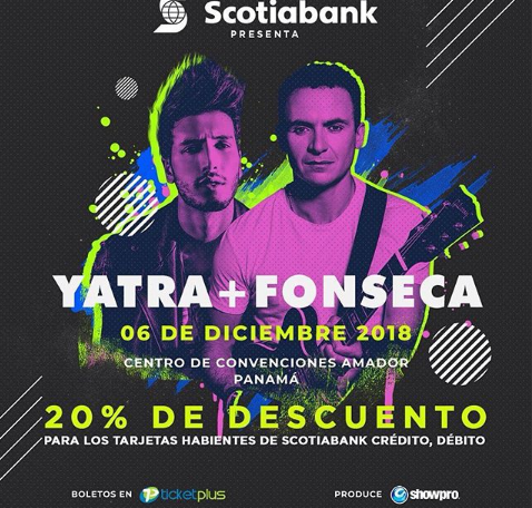 Photo of 20% de descuento para el concierto de Sebastián Yatra y Fonseca en Panamá