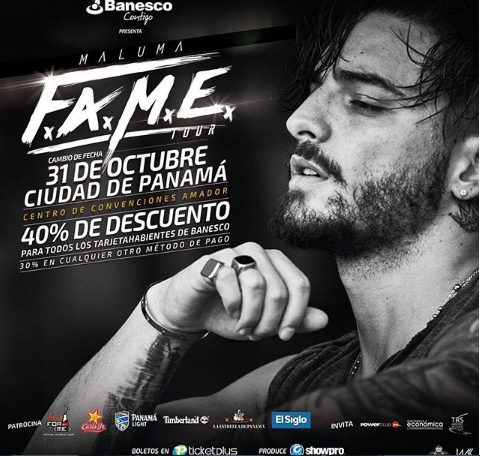 Photo of 40% descuento en boletos para el concierto de Maluma en Panamá