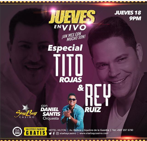Photo of Esta noche el especial de Tito Rojas y Rey Ruiz en StarBay Casino