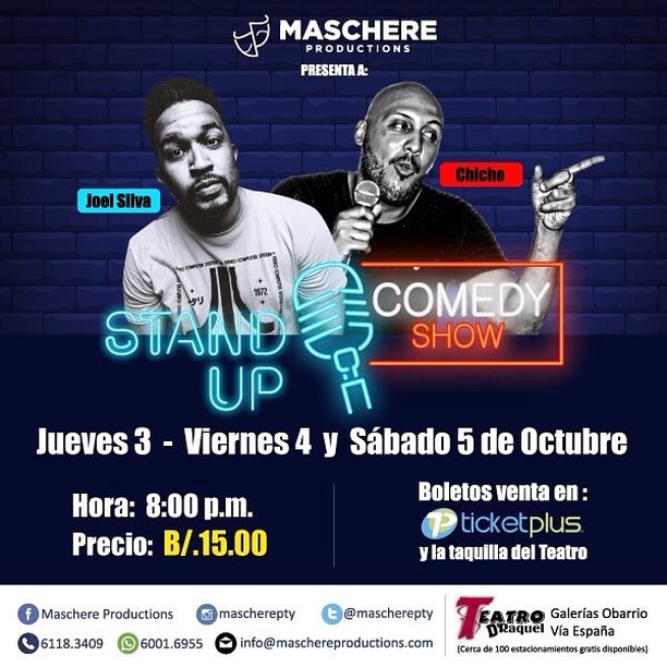 Photo of Teatro D’ Raquel presenta Stand Up Comedy Show con Joel Silva y Chicho