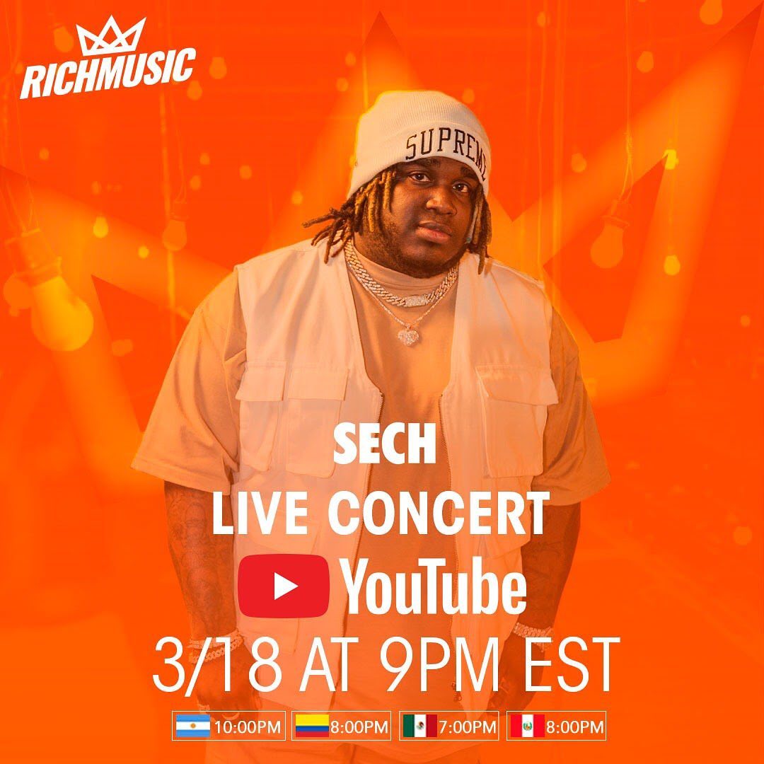 Photo of Sech brindará concierto Live por su canal de YouTube este 18 de Marzo