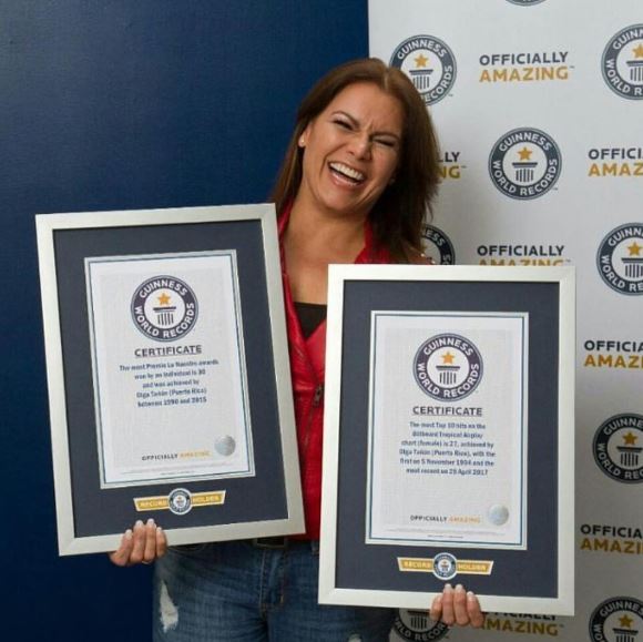 Photo of Olga Tañón premiada por Guinness World Records