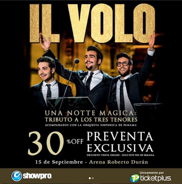 Photo of Pre-venta para concierto de IL Volo en Panamá