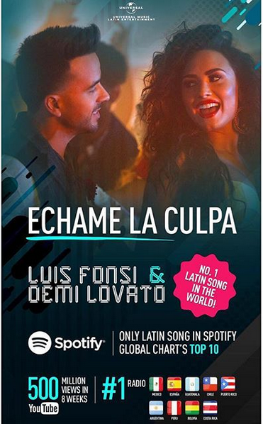 Photo of ‘Échame la culpa’ de Luis Fonsi y Demi Lovato lidera las radios