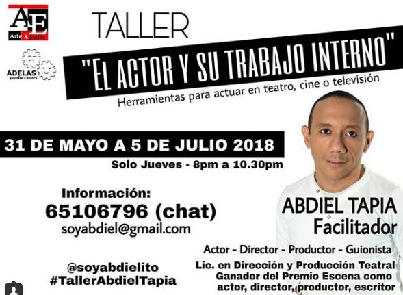 Photo of Taller de actuación con Abdiel Tapia