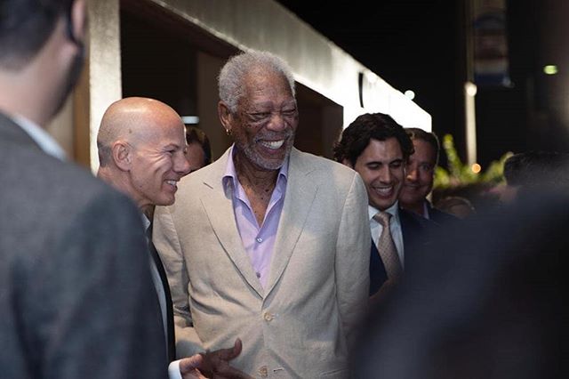 Photo of Morgan Freeman en la inauguración de la sala IMAX de Panamá