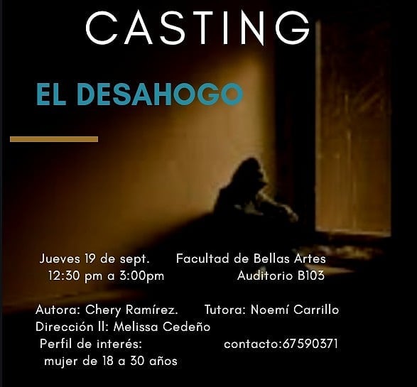 Photo of ¿Quieres ser actor? Se abre casting para la obra ‘El Desahogo’