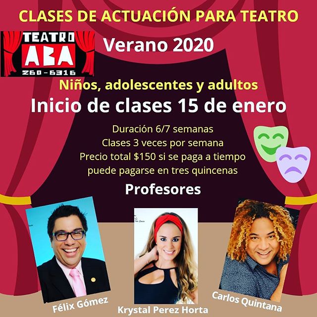 Photo of Teatro Aba presenta «Clases de Actuación Verano 2020»