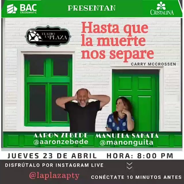 Photo of Teatro la Plaza presenta «Hasta que la Muerte los Separe» por Instagram Live